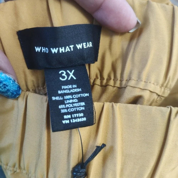 Who What Wear Honey Mustard A-line Layered Tiered Maxi Skirt Women Size 3X NEW - Picture 6 of 7